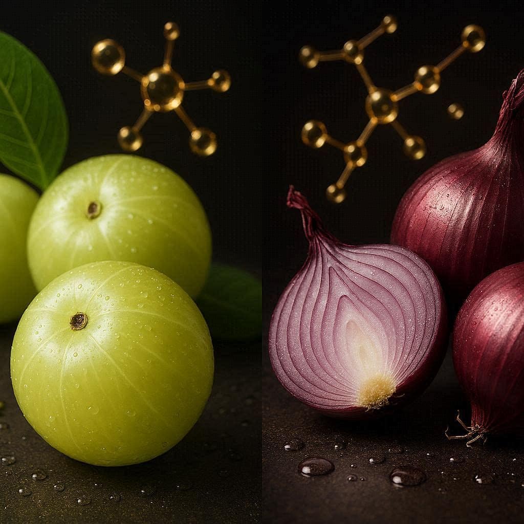 7 تفاوت مهم روغن آملا و روغن پیاز؛ کدام برای رشد مو بهتر است؟